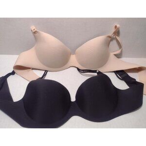 Set of Two Bras 34B Underwire Black Wacoal & Nude Felina Ex Condition